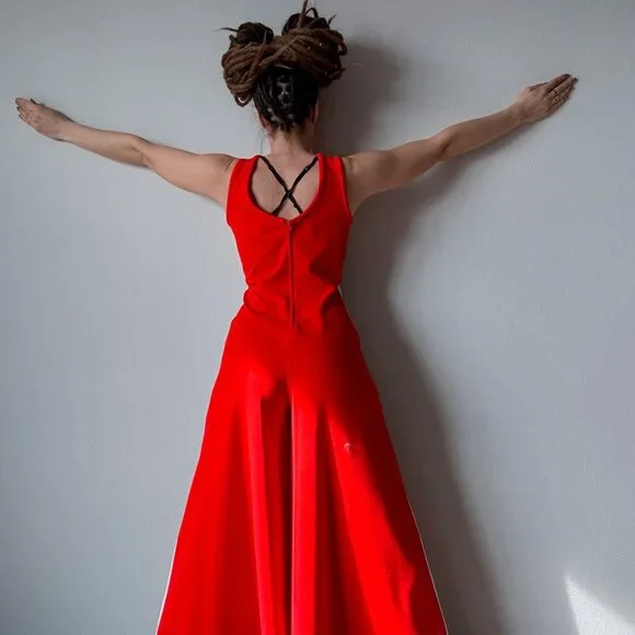 Rare Vintage 70's Bell Bottom Jumpsuit with Halter Style Top - Picture 8 of 8